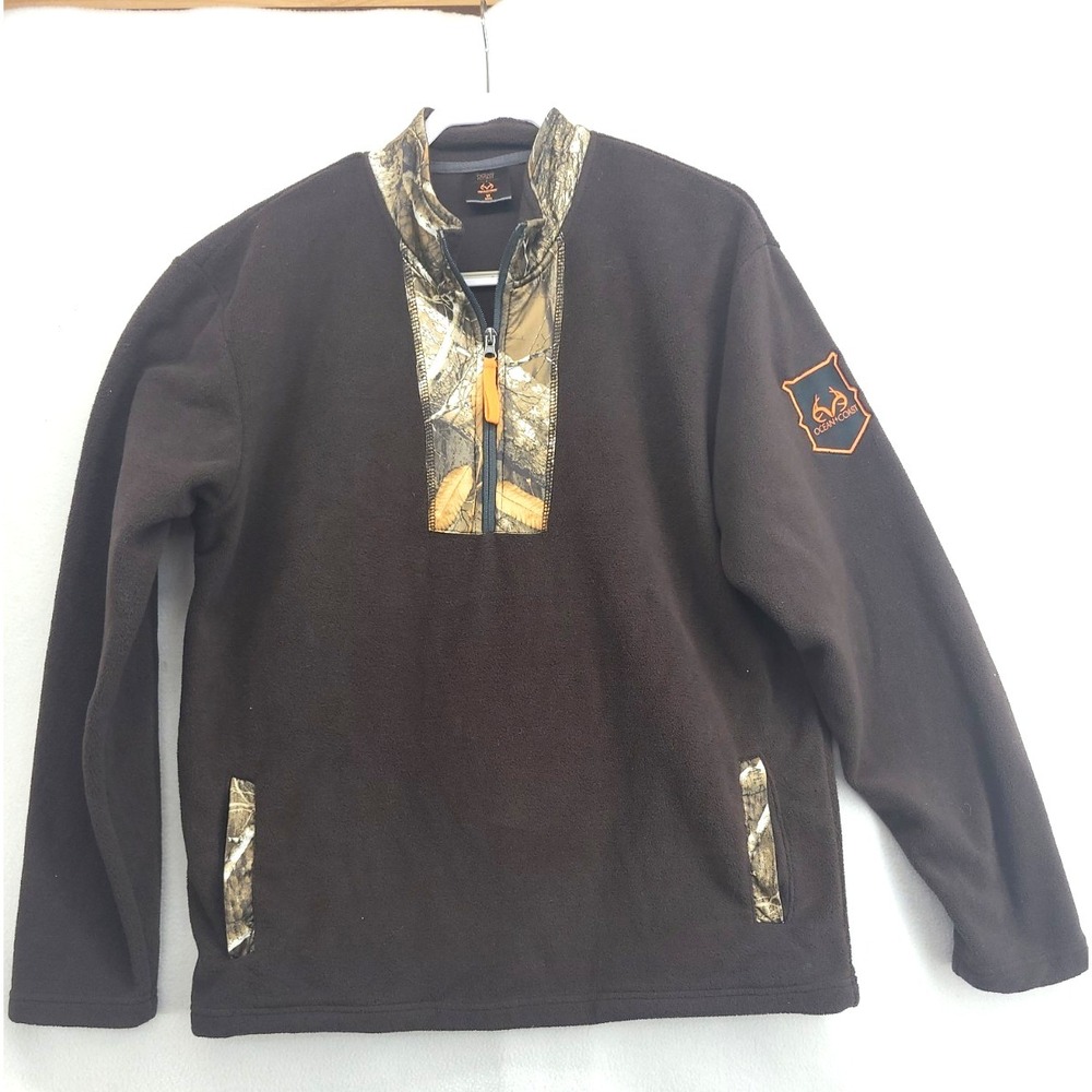 Realtree ¼ Zip Pullover Fleece Sweater Ocean & Coast  Sz M